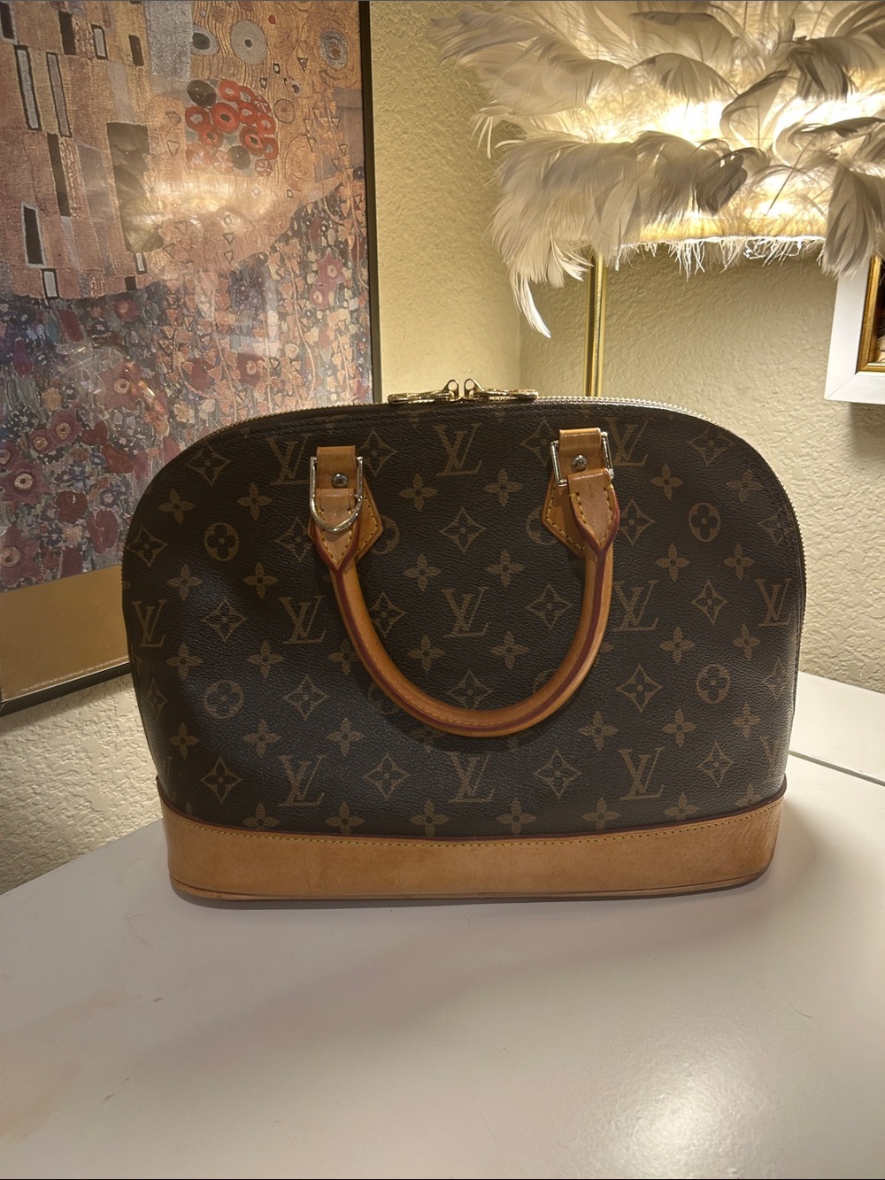 Louis Vuitton Monogram Alma PM in Brown and Tan